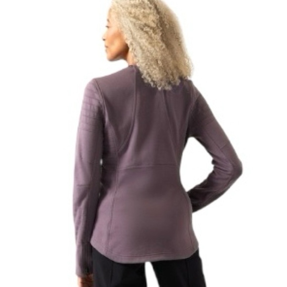ATHLETA Women’s Outdoors Hiking Asymmetric Moto Jacket in Dusk Violet Size M - Picture 3 of 10